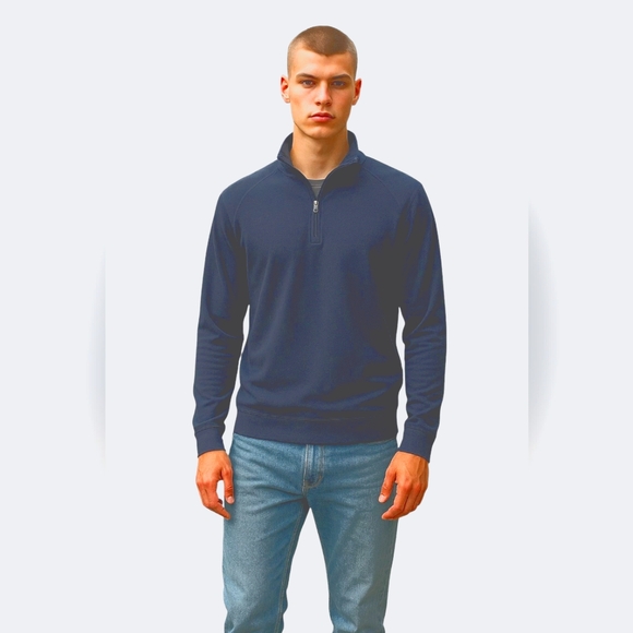 Icebreaker Men's Merino Wool 260 Tech Long Sleeve Navy Blue Sweater Half Zip SM - Picture 1 of 9